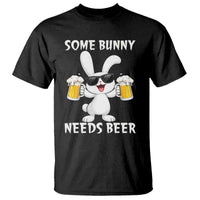 Funny Easter Bunny Drinking Beer T Shirt Some Bunny Needs Beer