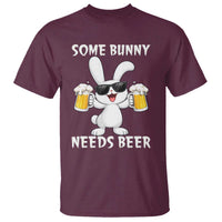 Funny Easter Bunny Drinking Beer T Shirt Some Bunny Needs Beer