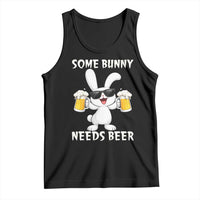 Funny Easter Bunny Drinking Beer Tank Top Some Bunny Needs Beer