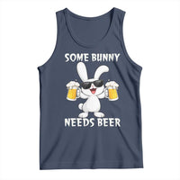 Funny Easter Bunny Drinking Beer Tank Top Some Bunny Needs Beer