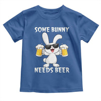 Funny Easter Bunny Drinking Beer Toddler T Shirt Some Bunny Needs Beer