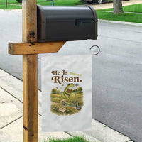 He Is Risen Hop On Garden Flag Christian Easter Frog