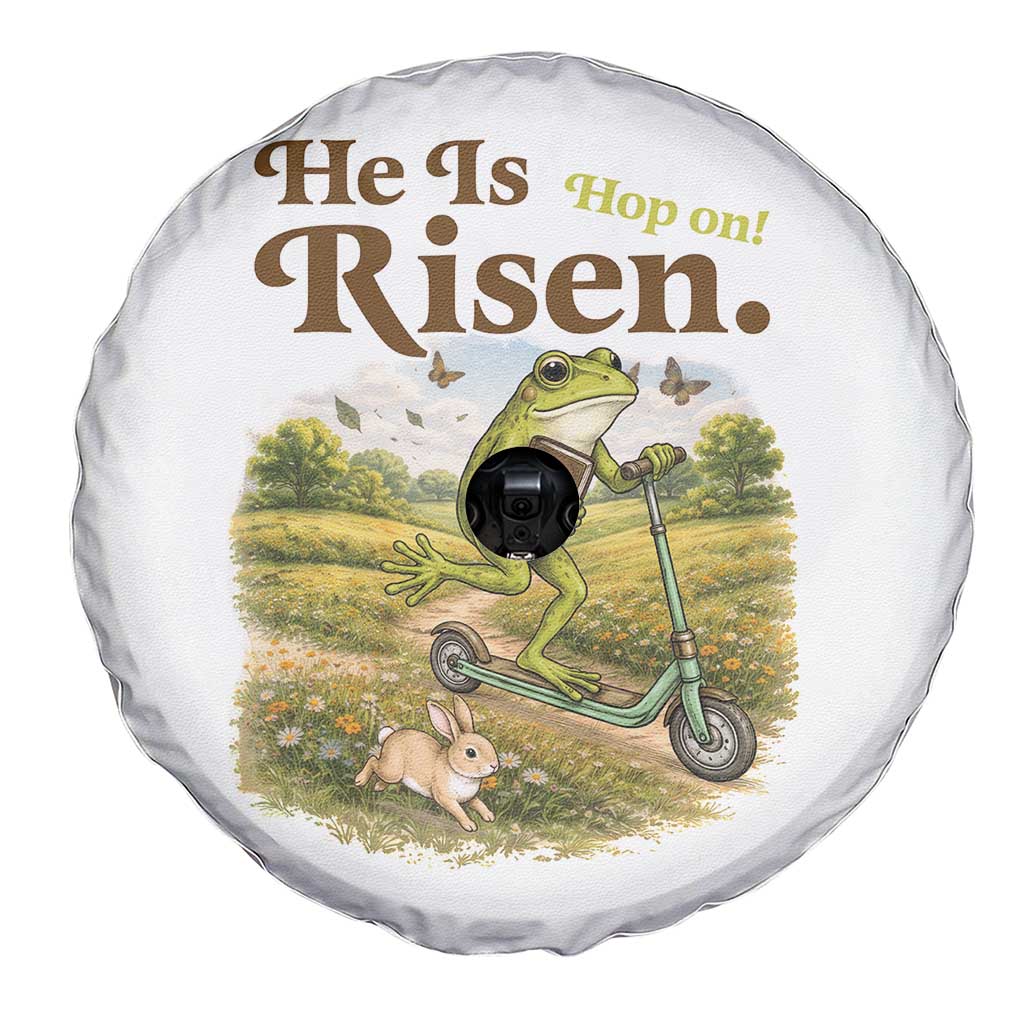 He Is Risen Hop On Spare Tire Cover Christian Easter Frog