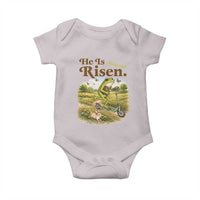 He Is Risen Hop On Baby Onesie Christian Easter Frog