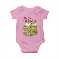 He Is Risen Hop On Baby Onesie Christian Easter Frog