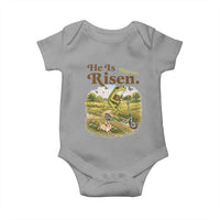 He Is Risen Hop On Baby Onesie Christian Easter Frog
