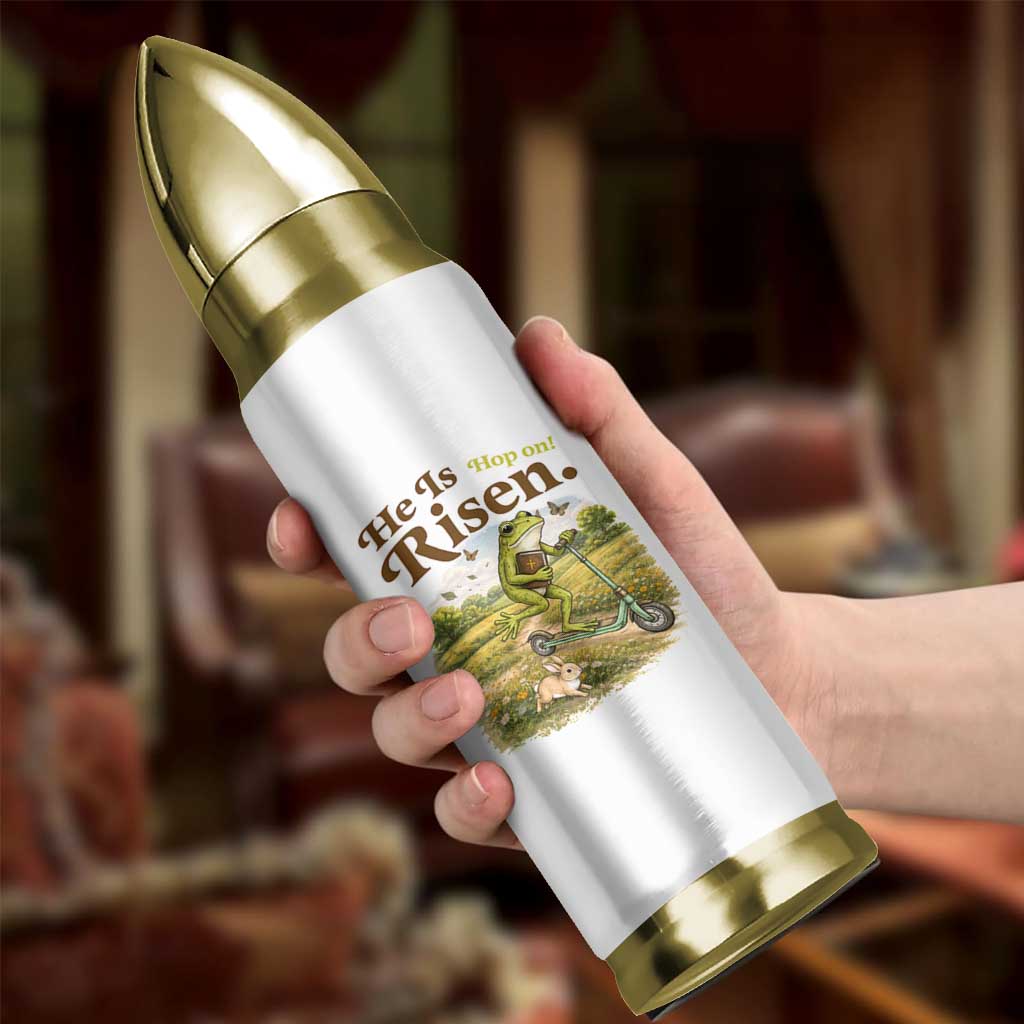 He Is Risen Hop On Bullet Tumbler Christian Easter Frog