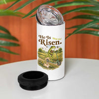 He Is Risen Hop On 4 in 1 Can Cooler Tumbler Christian Easter Frog