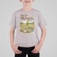 He Is Risen Hop On T Shirt For Kid Christian Easter Frog