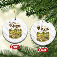 He Is Risen Hop On Ceramic Ornament Christian Easter Frog