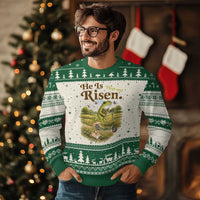 He Is Risen Hop On Ugly Christmas Sweater Christian Easter Frog