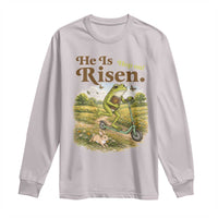 He Is Risen Hop On Long Sleeve Shirt Christian Easter Frog