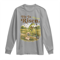 He Is Risen Hop On Long Sleeve Shirt Christian Easter Frog