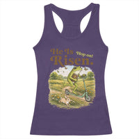 He Is Risen Hop On Racerback Tank Top Christian Easter Frog