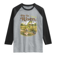 He Is Risen Hop On Raglan Shirt Christian Easter Frog