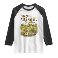 He Is Risen Hop On Raglan Shirt Christian Easter Frog