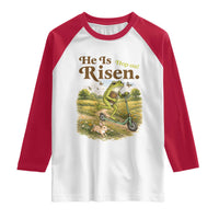 He Is Risen Hop On Raglan Shirt Christian Easter Frog