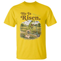 He Is Risen Hop On T Shirt Christian Easter Frog