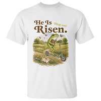 He Is Risen Hop On T Shirt Christian Easter Frog
