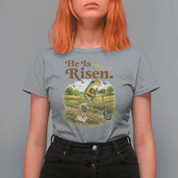 He Is Risen Hop On T Shirt For Women Christian Easter Frog