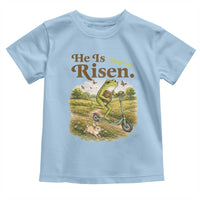 He Is Risen Hop On Toddler T Shirt Christian Easter Frog