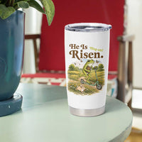 He Is Risen Hop On Tumbler Cup Christian Easter Frog