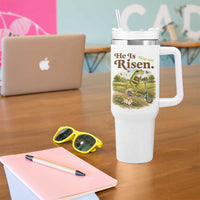 He Is Risen Hop On Tumbler With Handle Christian Easter Frog