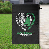 Mental Health Awarenes Garden Flag Green Ribbon Inspirational Psychologist Therapist