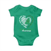 Mental Health Awarenes Baby Onesie Green Ribbon Inspirational Psychologist Therapist