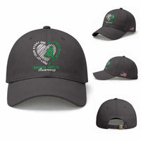 Mental Health Awarenes Baseball Cap Green Ribbon Inspirational Psychologist Therapist