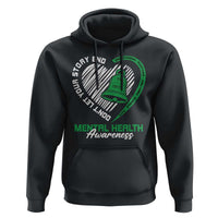 Mental Health Awarenes Hoodie Green Ribbon Inspirational Psychologist Therapist