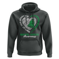 Mental Health Awarenes Hoodie Green Ribbon Inspirational Psychologist Therapist