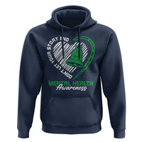 Mental Health Awarenes Hoodie Green Ribbon Inspirational Psychologist Therapist