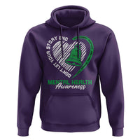 Mental Health Awarenes Hoodie Green Ribbon Inspirational Psychologist Therapist