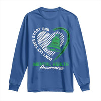 Mental Health Awarenes Long Sleeve Shirt Green Ribbon Inspirational Psychologist Therapist