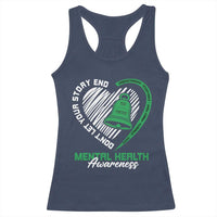 Mental Health Awarenes Racerback Tank Top Green Ribbon Inspirational Psychologist Therapist