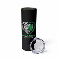 Mental Health Awarenes Skinny Tumbler Green Ribbon Inspirational Psychologist Therapist