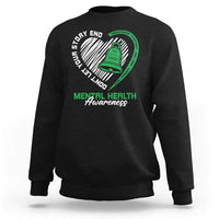 Mental Health Awarenes Sweatshirt Green Ribbon Inspirational Psychologist Therapist