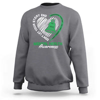 Mental Health Awarenes Sweatshirt Green Ribbon Inspirational Psychologist Therapist