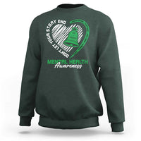 Mental Health Awarenes Sweatshirt Green Ribbon Inspirational Psychologist Therapist