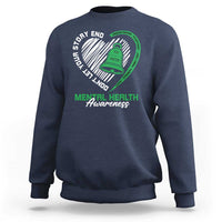 Mental Health Awarenes Sweatshirt Green Ribbon Inspirational Psychologist Therapist