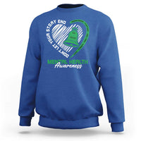 Mental Health Awarenes Sweatshirt Green Ribbon Inspirational Psychologist Therapist