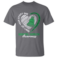 Mental Health Awarenes T Shirt Green Ribbon Inspirational Psychologist Therapist