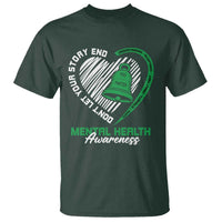 Mental Health Awarenes T Shirt Green Ribbon Inspirational Psychologist Therapist
