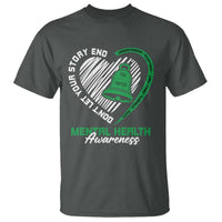 Mental Health Awarenes T Shirt Green Ribbon Inspirational Psychologist Therapist