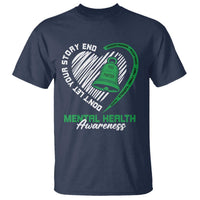 Mental Health Awarenes T Shirt Green Ribbon Inspirational Psychologist Therapist
