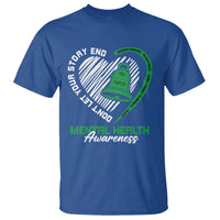 Mental Health Awarenes T Shirt Green Ribbon Inspirational Psychologist Therapist