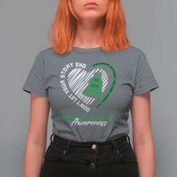 Mental Health Awarenes T Shirt For Women Green Ribbon Inspirational Psychologist Therapist