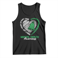 Mental Health Awarenes Tank Top Green Ribbon Inspirational Psychologist Therapist