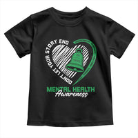 Mental Health Awarenes Toddler T Shirt Green Ribbon Inspirational Psychologist Therapist